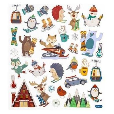DP Craft Wintersportaufkleber 32 Stk (32 Sticker) (49005586)