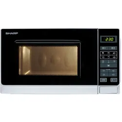 Sharp Home Appliances R-242INW Mikrowelle Silber Solo-Mikrowelle Arbeitsplatte 20 l 800 W