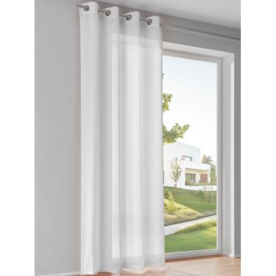 Gardine HEINE HOME Gr. 4, weiß, B:140cm H:245cm, Polyester, Gardinen, Gardine