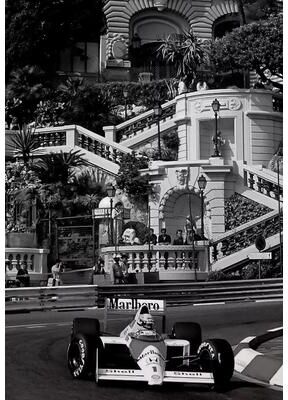 Inspired Finds Premium Monaco F1 Racing Canvas Print Wall Art For Motorsport Fans, Formula 1 Wall Art With Dynamic Car Photography senna Sprint 19.69x27.56in Unframed