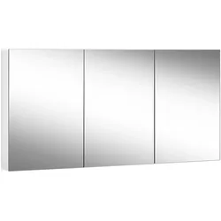Schneider EASY Spiegelschrank, ohne Beleuchtung, 3 Türen 50/50/50cm, Bandung links/links u. rechts, 1495x120x700mm, 177.151.01.02, Ausführung: CH-Norm/Steckdose links und rechts unten an Zwischenwand