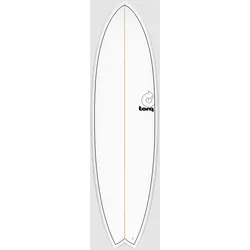 Torq Epoxy Tet Mod Fish Pinlines Surfboard white Gr. 6'3