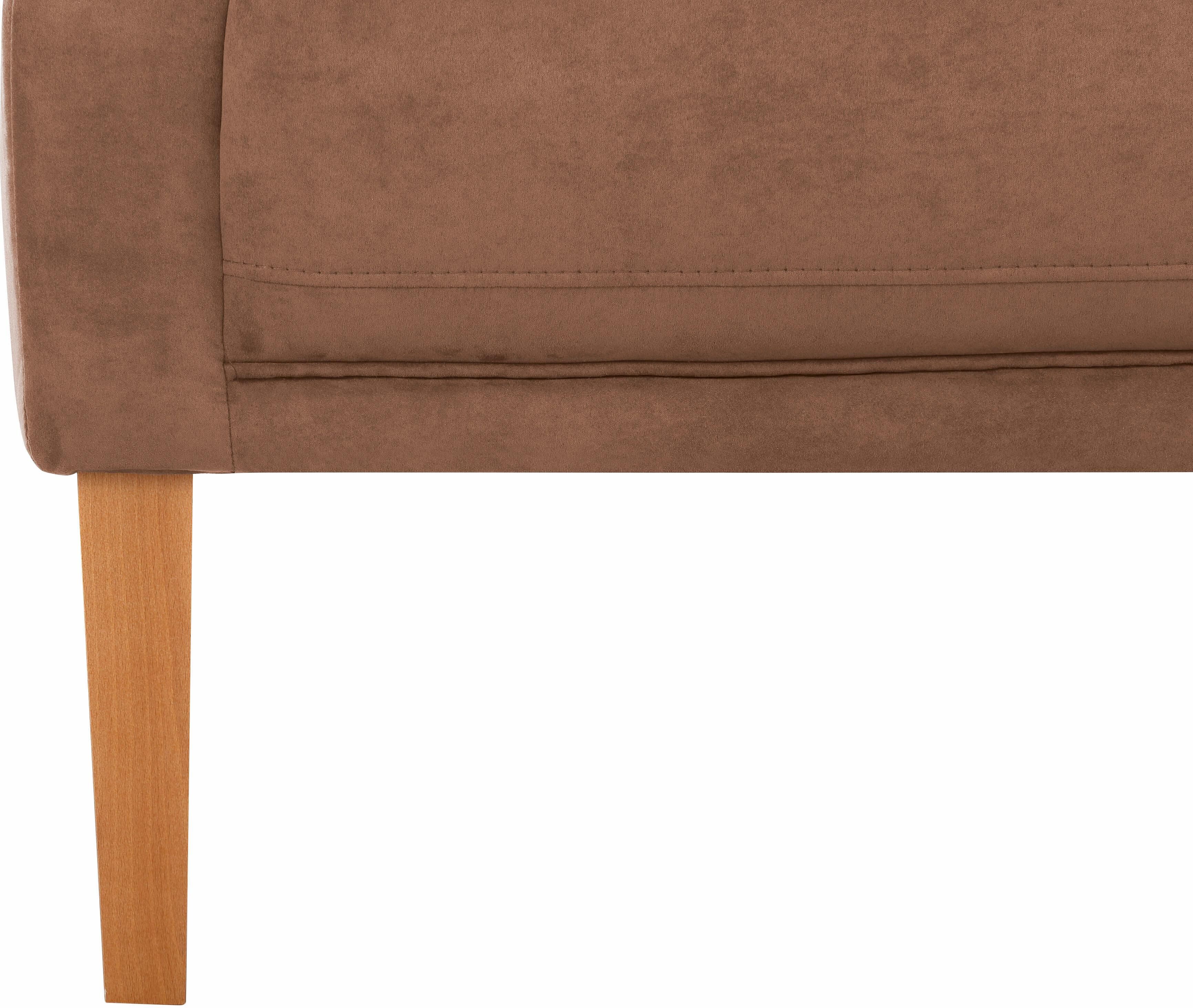 Eckbank GOODPRODUCT "Fehmarn", braun, B:255cm H:98cm T:210cm, Microfaser in Antik Leder Optik aus 100% Polyester, Sitzbänke, Eckbank, wahlweise langer Schenkel links oder rechts braun B/H/T: 255cm x 98cm x 210cm, Microfaser Antiklederoptik, langer Schenke