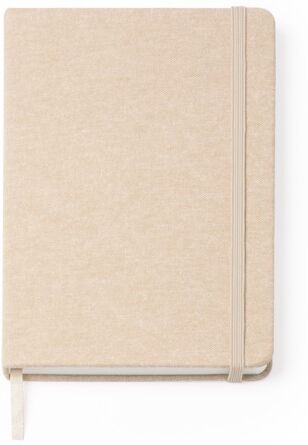 Bloc-notes A5 personnalisable à housse en coton Soral beige TAILLE UNIQUE ADULTE