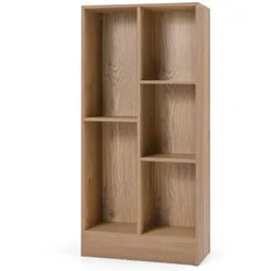 COSTWAY Bücherregal mit 5 Fächern, Standregal, Würfelregal, Büroregal, Aufbewahrungsregal