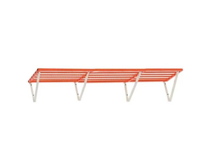Schwerlast-Metallregal für Garagen, schwebende und wandmontierte Regale, robuste Aufbewahrung, ideal zum Organisieren von Werkzeugen und Organisation des Platzes (Orange, 280 x 40 cm)