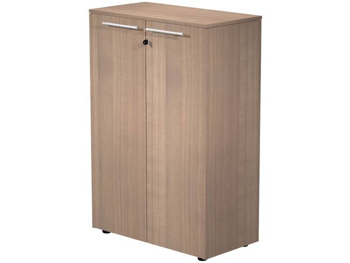 Meuble mi-haut Flore - L.83 x H.119 cm - 2 portes - Noyer