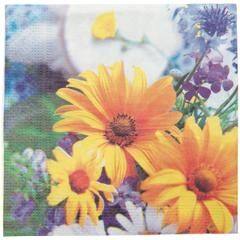 IH Casa Decor 20 Pack Luncheon 3 Ply Napkin Yellow Daisies - Set of 6