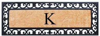 "A1 Home Collections Exclusive Hand Crafted Myla Monogrammed Entry Doormat, 18"" x 48"""