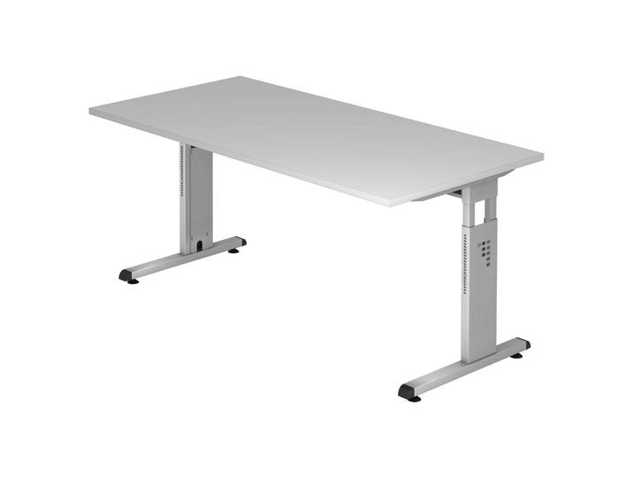 MEGA 16 S Schreibtisch 160 x 80 höhenverstellbar Grau/Silber