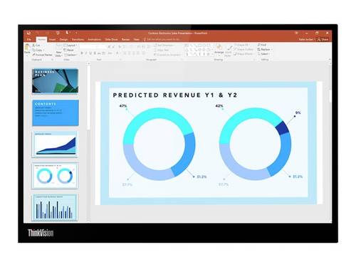 Lenovo ThinkVision M14d LED-Monitor EEK C (A - G) 35.6cm (14 Zoll) 2240 x 1400 Pixel 16:10 8 ms USB-C IPS LED