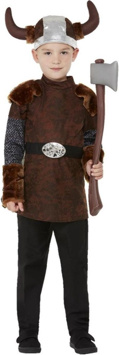Viking Kostuum Kind Bruin Björn - Maat M