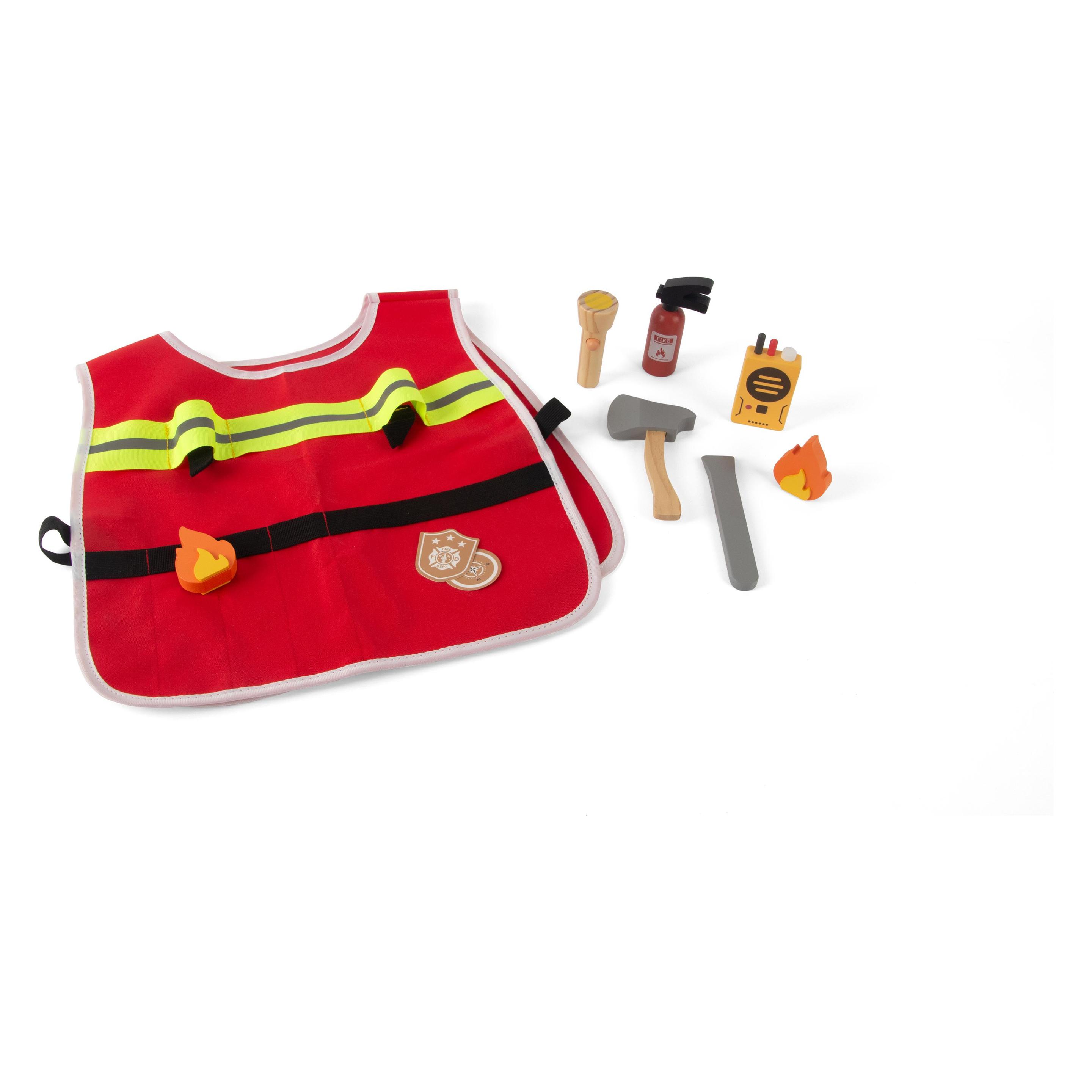 dantoy - Firefighter pay set in wood, 10 psc (5715) (5715)