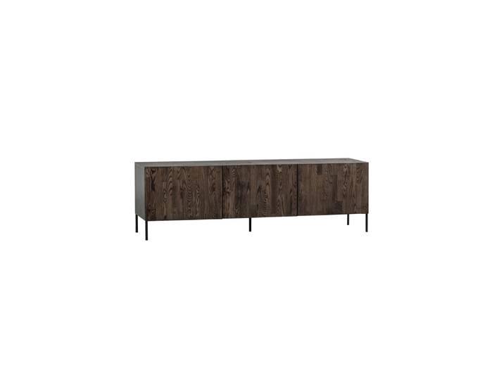 Massives Design Lowboard „Bono“ Esche Dunkelbraun, Schwarz De Eekhoorn