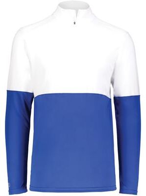 Holloway 223500 Men's Momentum Team 1/4 Zip Pullover T-Shirt in Royal/White size XL   Polyester