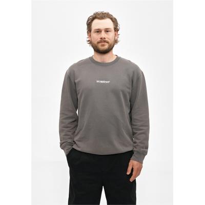 Sweatshirt CLEPTOMANICX "Hobby", Herren, Gr. XXL, dunkelgrau, 100% Baumwolle, bestickt, normal, Rundhals, Sweatshirts Sweatshirt, mit besticktem Frontlogo