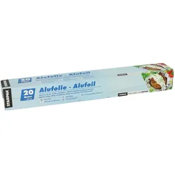 Papstar Alufolie 30x20m Faltschachtel, Lebensmittelverpackung, Silber