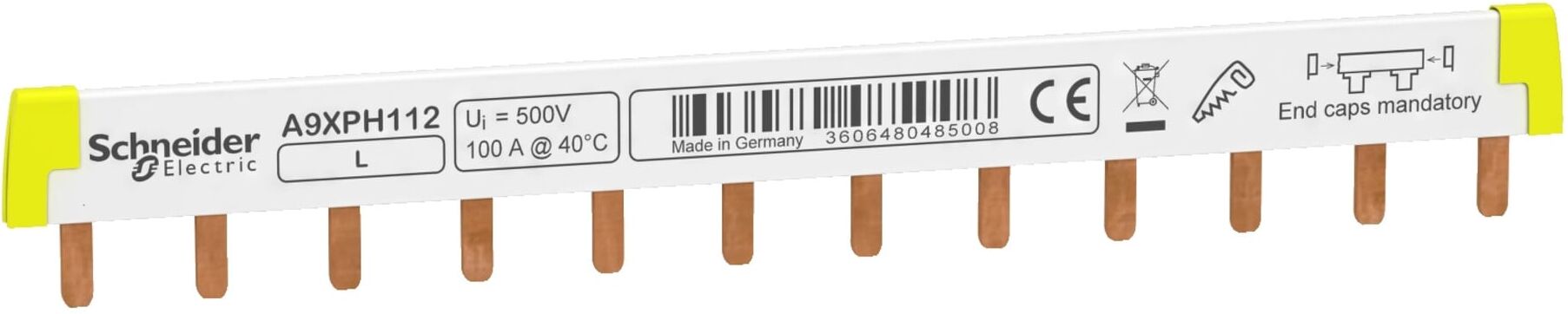 Schneider Electric Phasenschiene STEG 1P 12Mod. 100A A9XPH112)