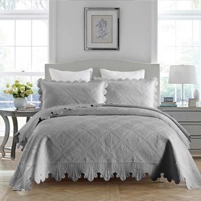 MarCielo 3Pcs Cotton Oversized Quilt Bedspread Coverlet Set TK