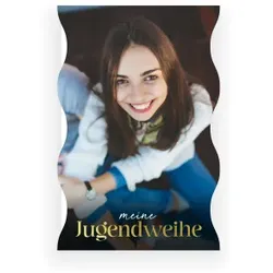Einladungskarte Jugendweihe: Wave mit Foto