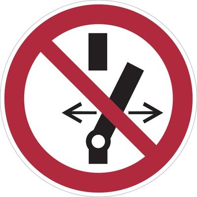 Verbotsschild, Nicht schalten P031 - ASR A1.3 (DIN EN ISO 7010) - 50 mm Folie selbstklebend