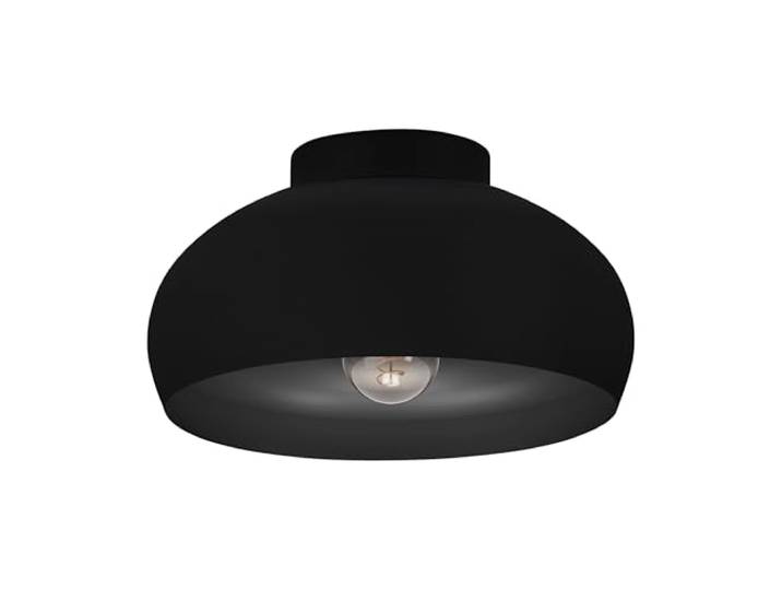 Eglo Luminaire plafonnier Mogano 2\, lampe de plafond au style industriel éclairage pour salon et couloir en métal noir\, douille E27