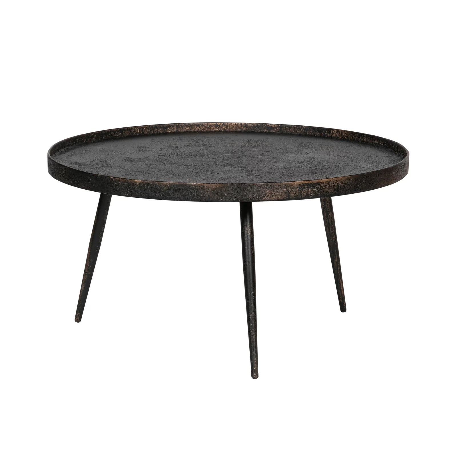 WOOOD Bounds Bijzettafel XL Ronde Metaal Goud en Zwart B: 40 cm, D: 76 cm, H: 58 cm