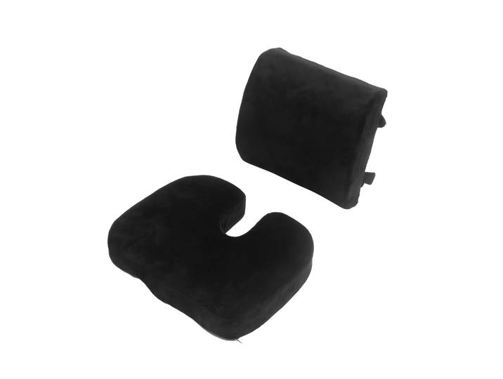 Orthopädisches Sitzkissen und Rückenkissen 2er Set schwarz