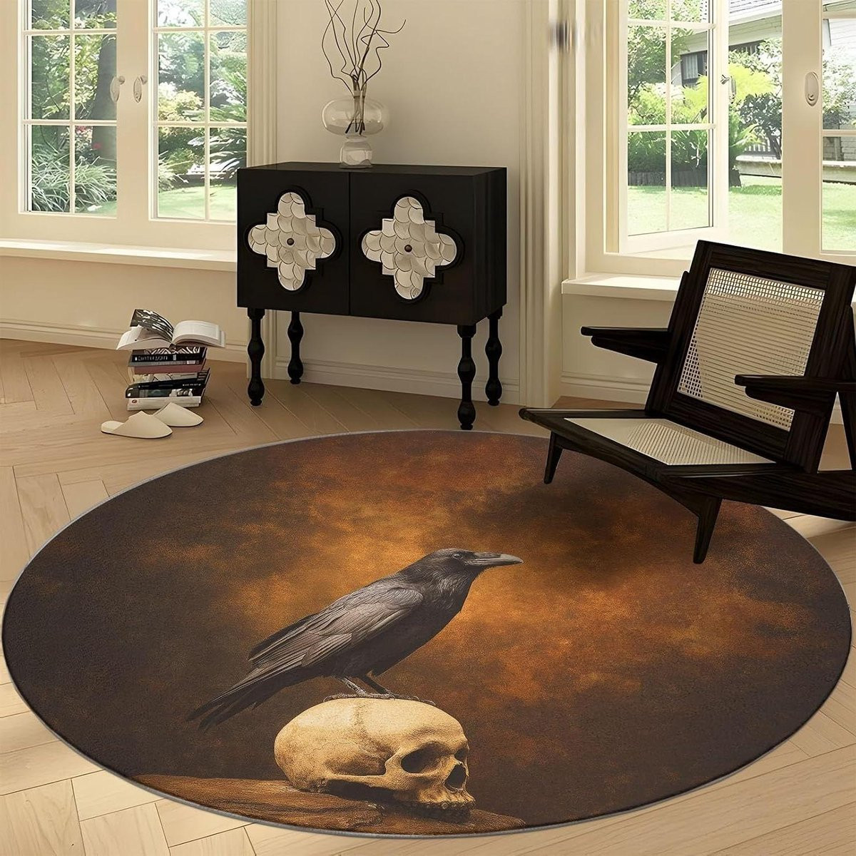 Rond vloerkleed Gothic stijl - Polyester - Diameter: 100 cm