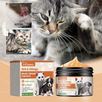 Happy Pet Pantry Herbal Pet Anti Itch & Allergy Relief Cream For Dogs & Cats Skin Repair Ointment For Ringworm & Warts 50g Herbal Pet Anti Itch & Allergy Relief Cream For Dogs & Cats Skin Repair Ointment For Ringworm & Warts 50g