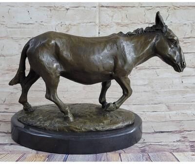 Bronzhaus Vienna Austrian Cold Painted Bronze Animals Donkey Hot Cast Sculpture Figurine