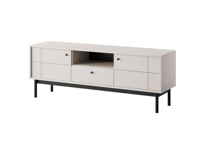Komodee Lowboard TV Dieppe Rtv1-2D1S Fräste Fronten, Kaschmir, Holz, 154x56x39 cm, Wohnzimmer, TV Möbel, Lowboards, Lowboards stehend