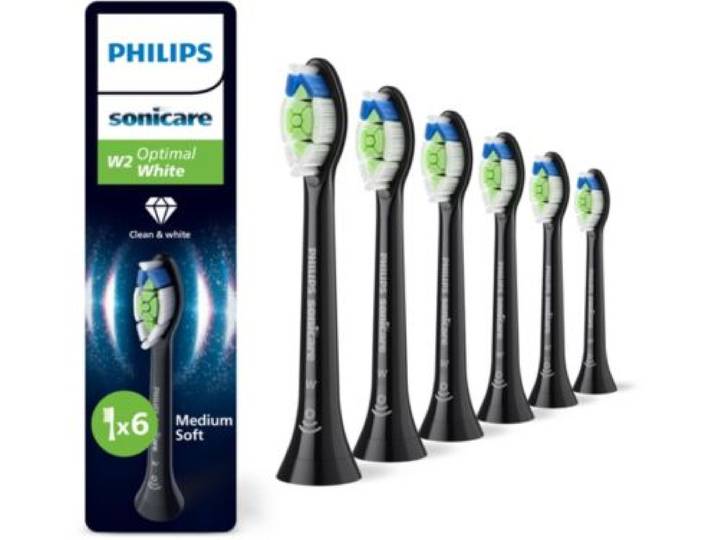 Philips - Brossette Dentaire Sonicare Lot De 6 - Hx6066/88 Black Optimal W2