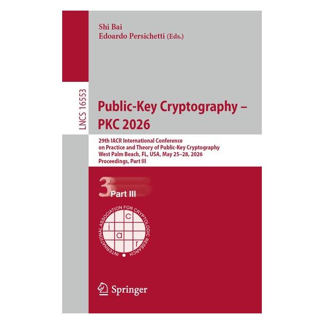 Springer Public-Key Cryptography - PKC 2026 (Englisch, Softcover, Edoardo Persichetti, Shi Bai) (69552219)