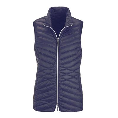 Kurzweste GOLDNER "Taillierte Daunenweste, leicht gefüttert", Damen, Gr. 38, blau (marine), Obermaterial: 100% Polyamid PA., Modisch, Westen, Mit taillenformenden Steppmuster