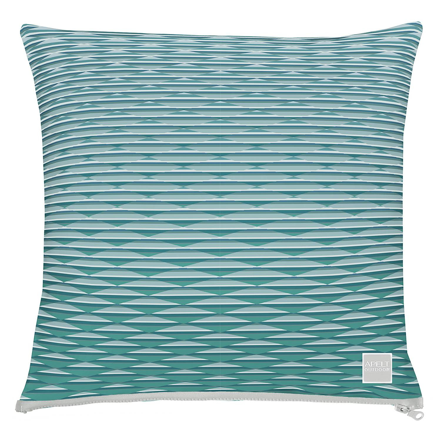 home24 Kussensloop 3909 blauw/petrol met grafisch ontwerp, 49 x 49 cm, 100% polyester