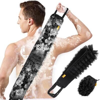Multicon Wholesale Hub Exfoliating Back Scrubber, Double Sided Body Scrub Towel, Bath Exfoliator With Ergonomic Handle Exfoliating Back Scrubber, Double Sided Body Scrub Towel, Bath Exfoliator With Ergonomic Handle