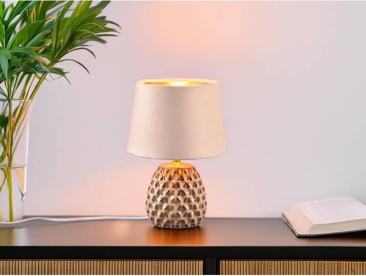 Trio Leuchten Tischlampe Ariana beige Keramik
