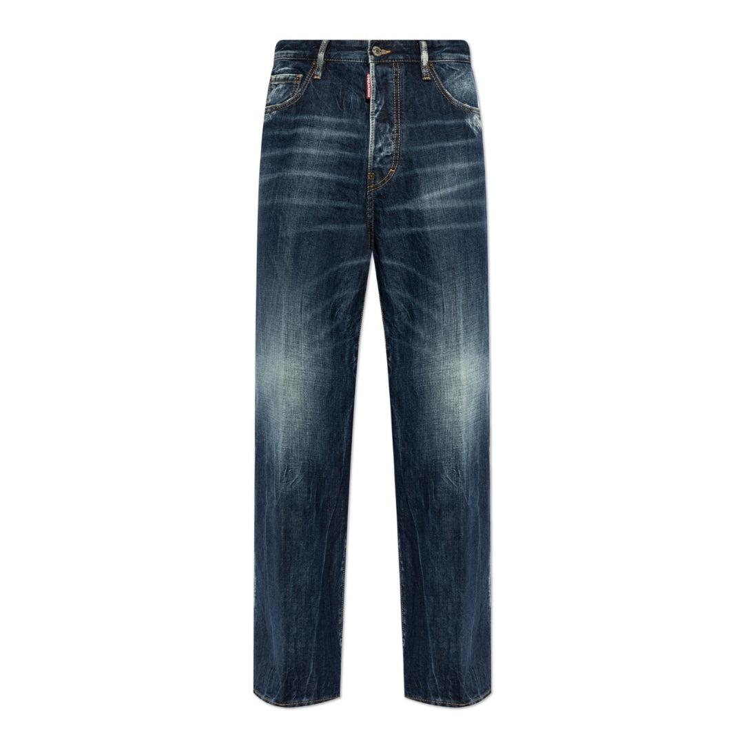 Dsquared2 Be Cool Be Nice Wash Loose Jeans Marineblauw