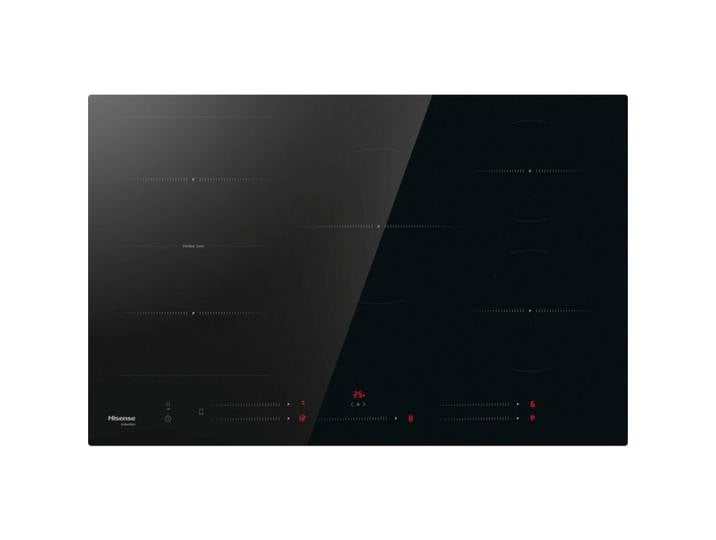 Hisense Induktionskochfeld, Schwarz, Glas, 80x4.8x52 cm, Kindersicherung, Bräterzone, Kurzzeitwecker, Brückenfunktion, Küchen, Küchenelektrogeräte, Kochfelder, Induktionskochfelder