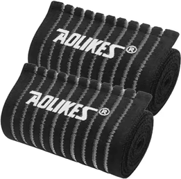Inspire Curations AOLIKES Adjustable Wrist Wrap For Fitness Training And Everyday Wrist Support 2pcs Black