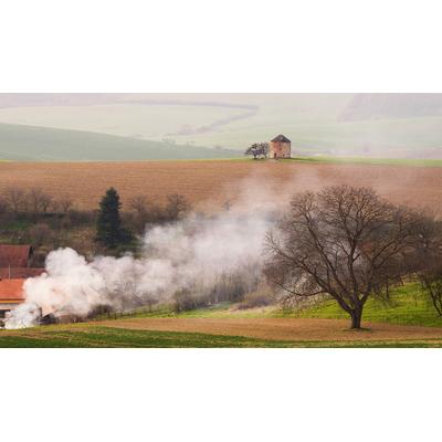 Papermoon "Feld mit Rauch"