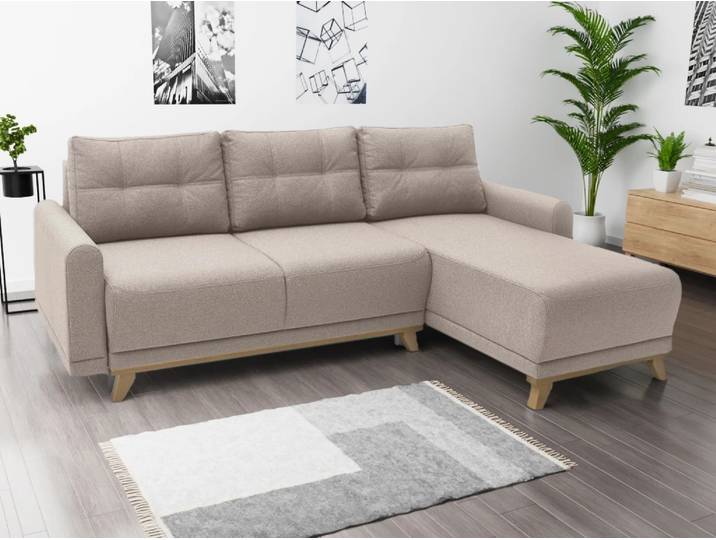 Beige Ecksofa ORANGE, beidseitig