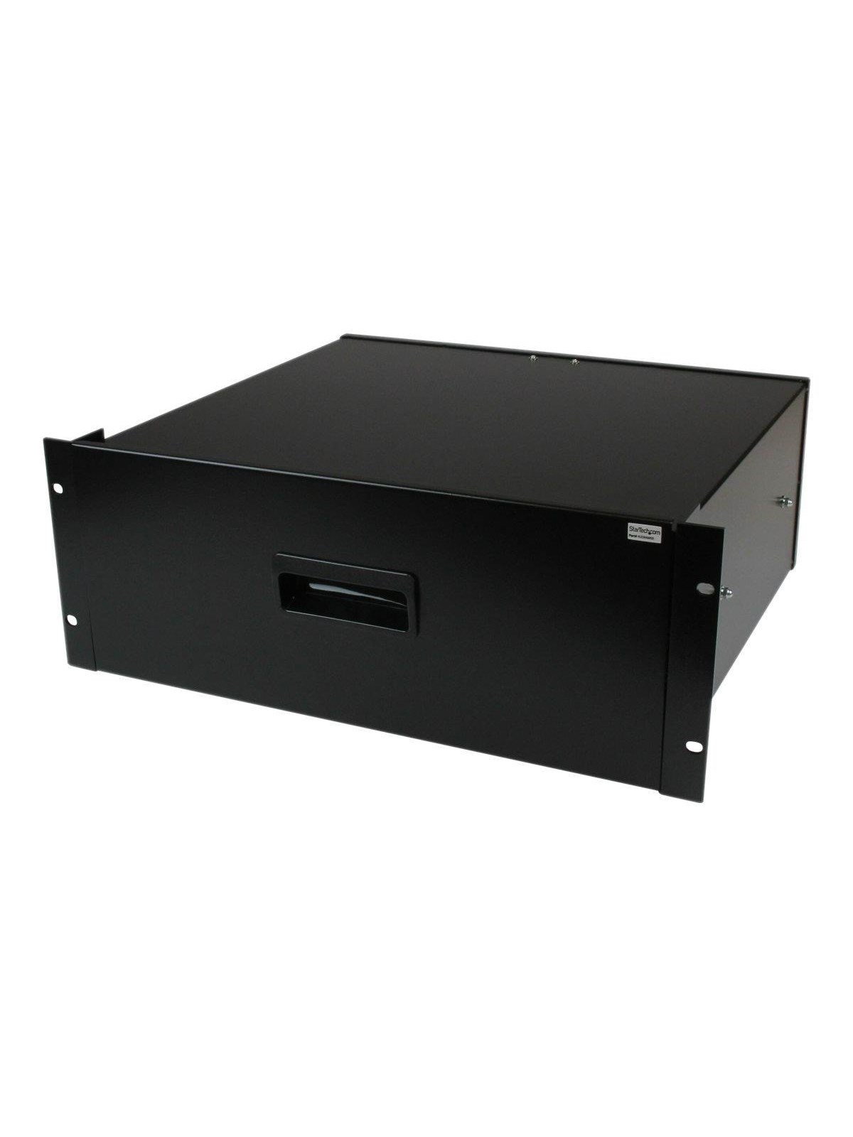 StarTech.com 4U Schwarz Stahl Storage Drawer für 19in Racks und Cabinets - Rack-Drawer für Storage
