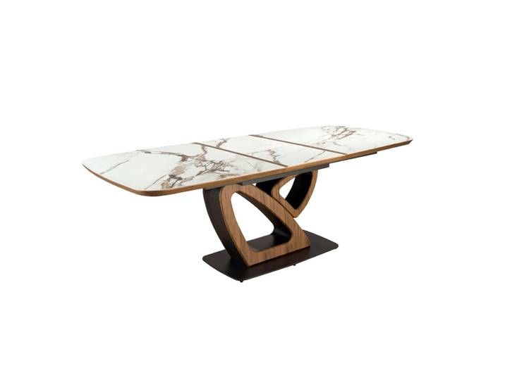 Table de salle à manger ovale à rallonge