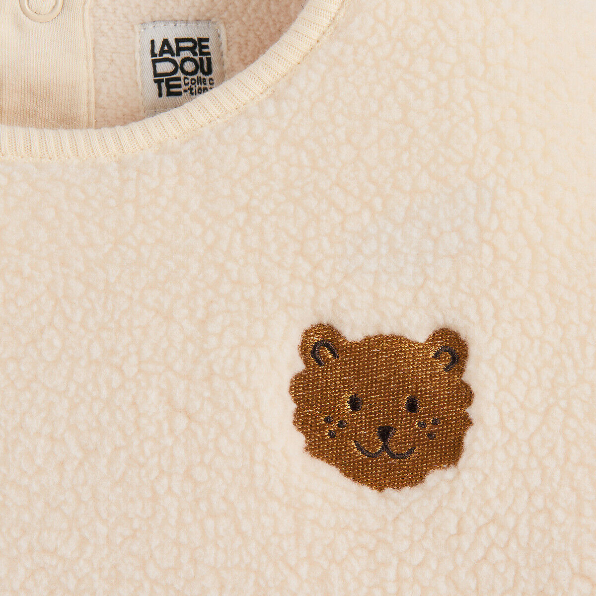LA REDOUTE COLLECTIONS Ensemble, sweat en sherpa et pantalon bas retroussable, imprimé ours