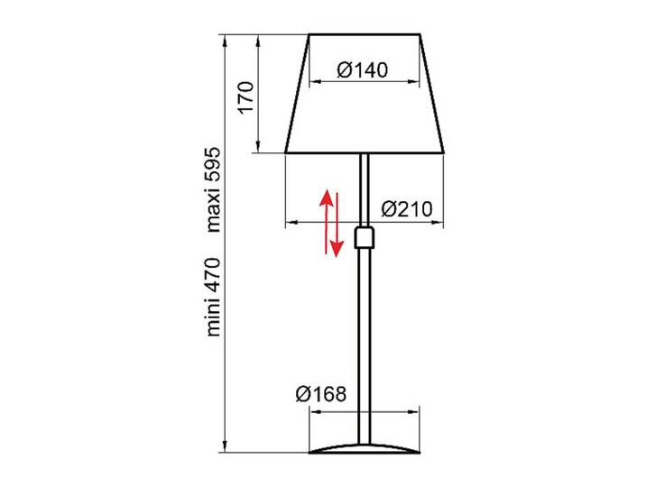 Aluminor Tischlampe Store, für Wohn- / Esszimmer, Metall, Modern