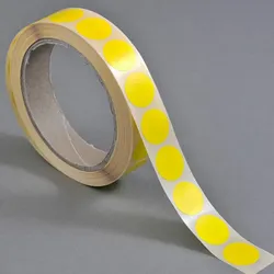 SPRINTIS Klebepunkte 30 mm, gelb, 1000 Stück Markierungspunkte selbstklebend auf Rolle, Punkte Aufkleber aus Papier für Büro und Lager