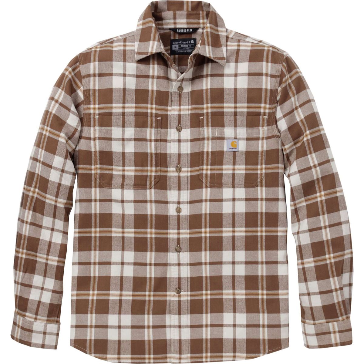 Carhartt Hamilton Relaxed LS Plaid Shirt carhartt brown (BRN) XL REG 107010-BRNXLREG