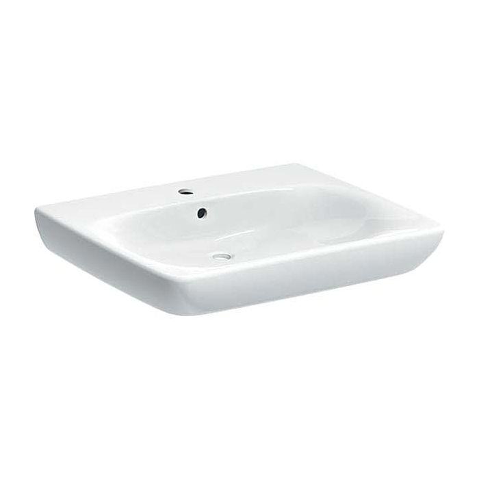 Geberit Renova Comfort Waschtisch 258565600 65x55cm, weiss KeraTect, mit Überlauf,unterfahrbar